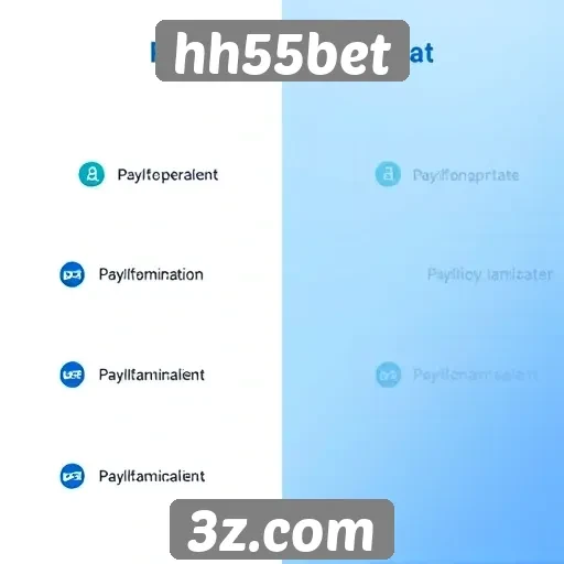 Opções de pagamento disponíveis no hh55bet